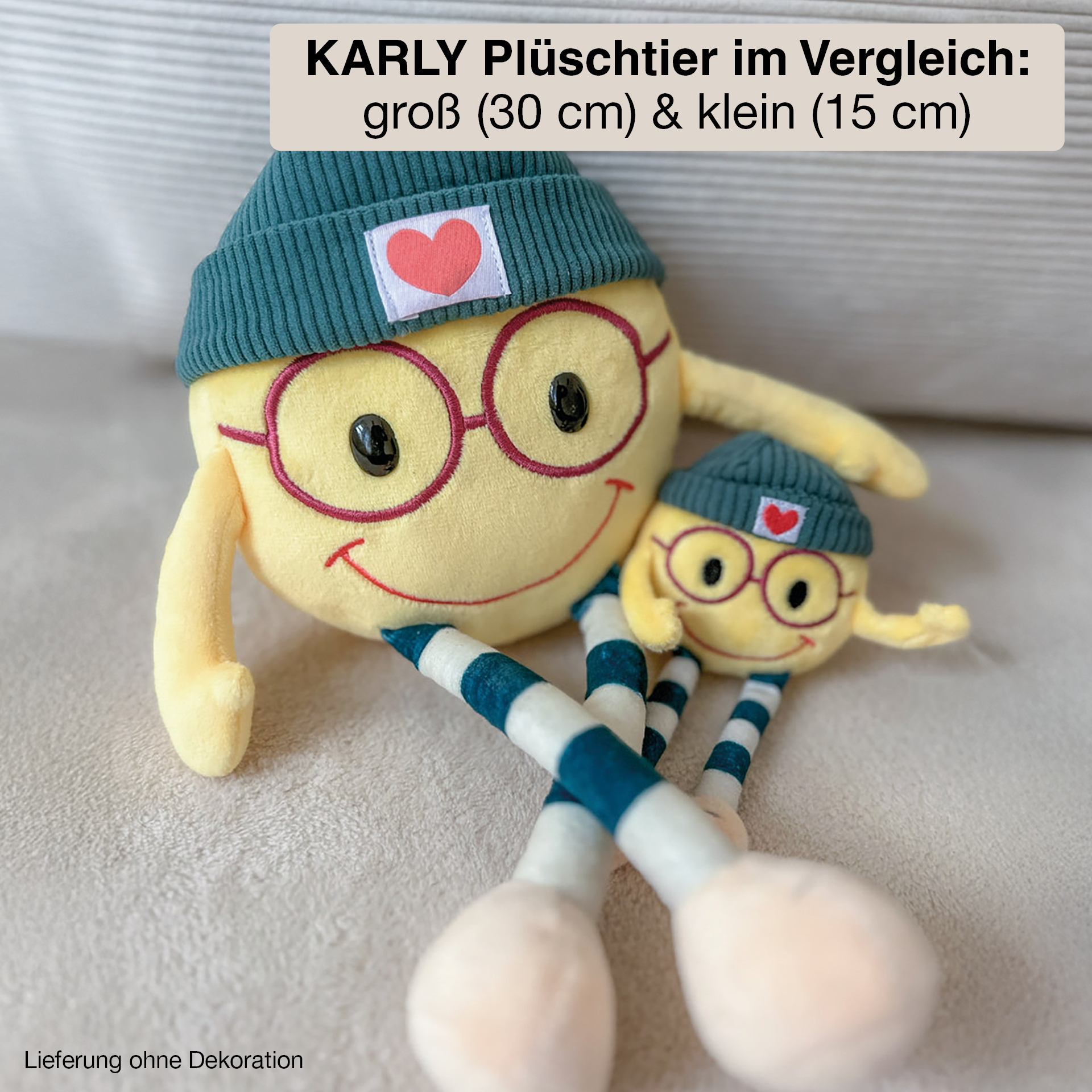 Plüschtier KARLY mini, mit Schlaufe, 15 cm