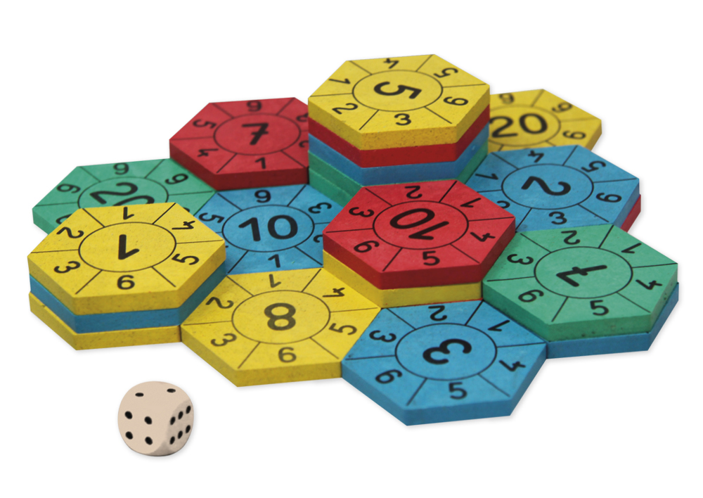 TimeTEX Lernspiel "Zahlenburg Hexagon", 45-tlg.