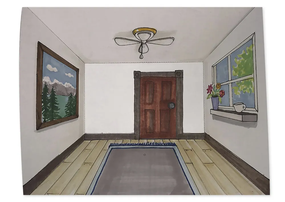 Räumliche Perspektive, 28x33 cm, 36 Blatt