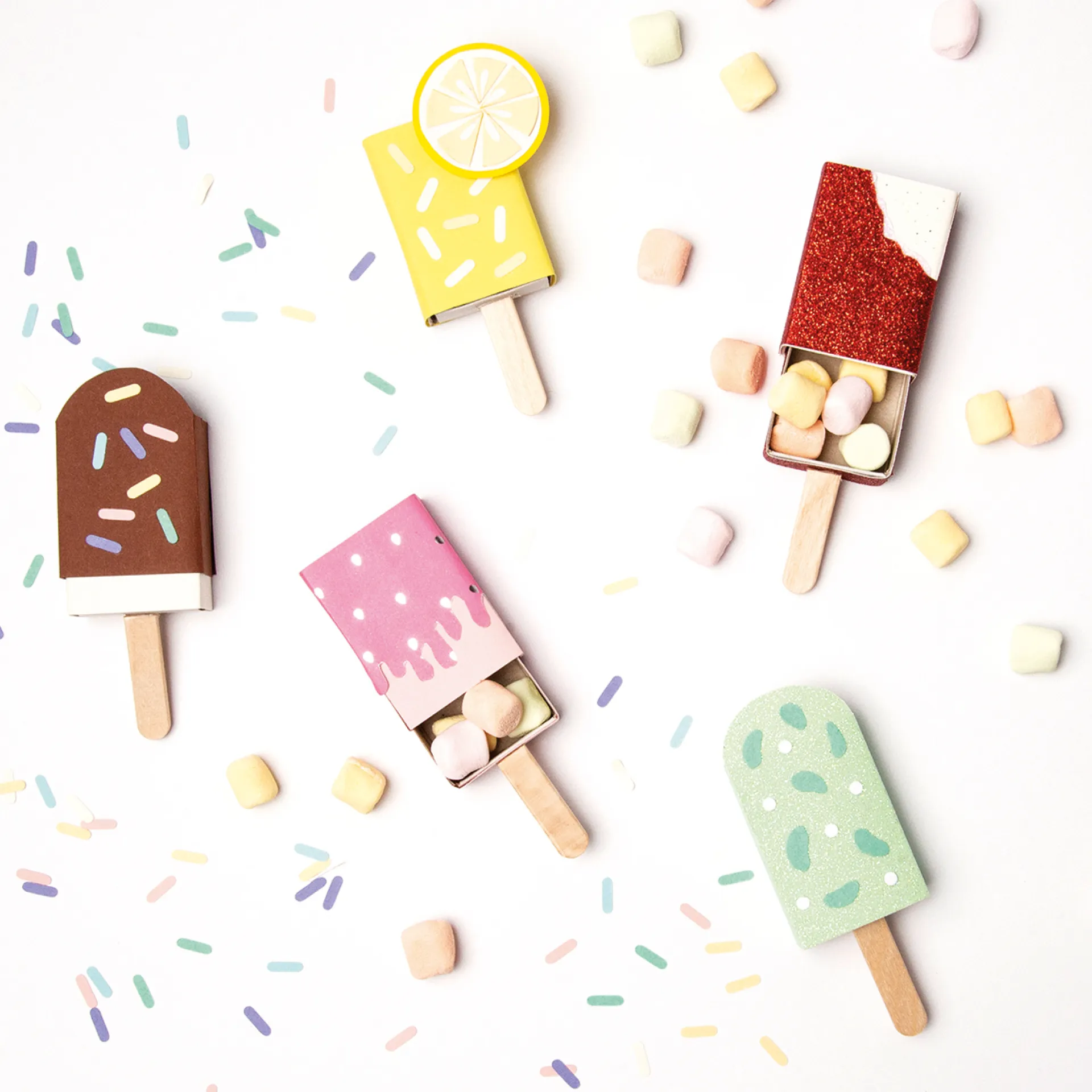 Streichholz-Schachteln weiss, 10 Stück