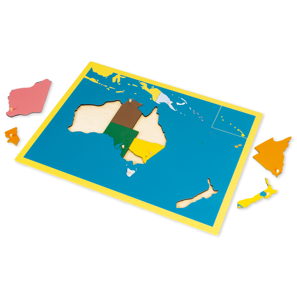 TimeTEX Pusselkarta Oceanien "Montessori Premium"
