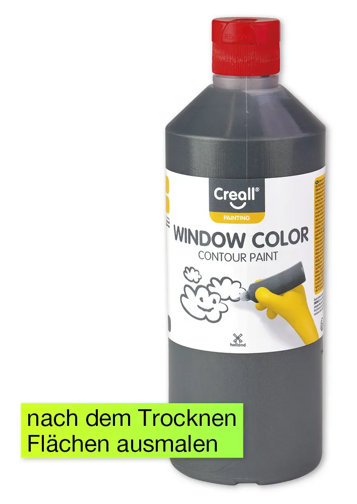 Creall Window Colour Kontur Blei/schwarz, 500 ml