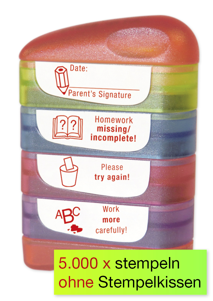 Stämpeltryckdyna "Perpetuum", 4 i 1, "engelska"