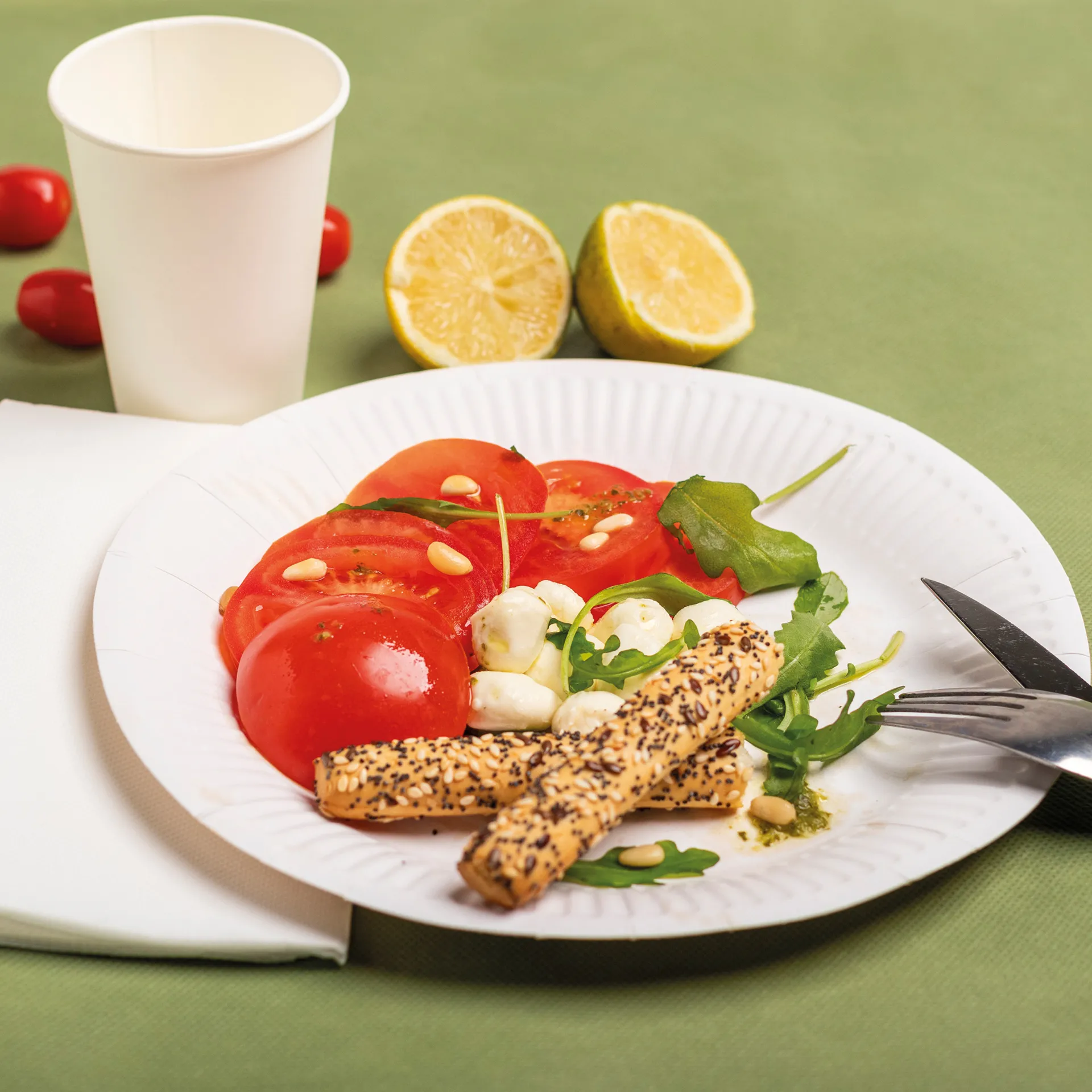 Cocktailservetten, wit, 2 laags, 20x20 cm, set 50 stuks