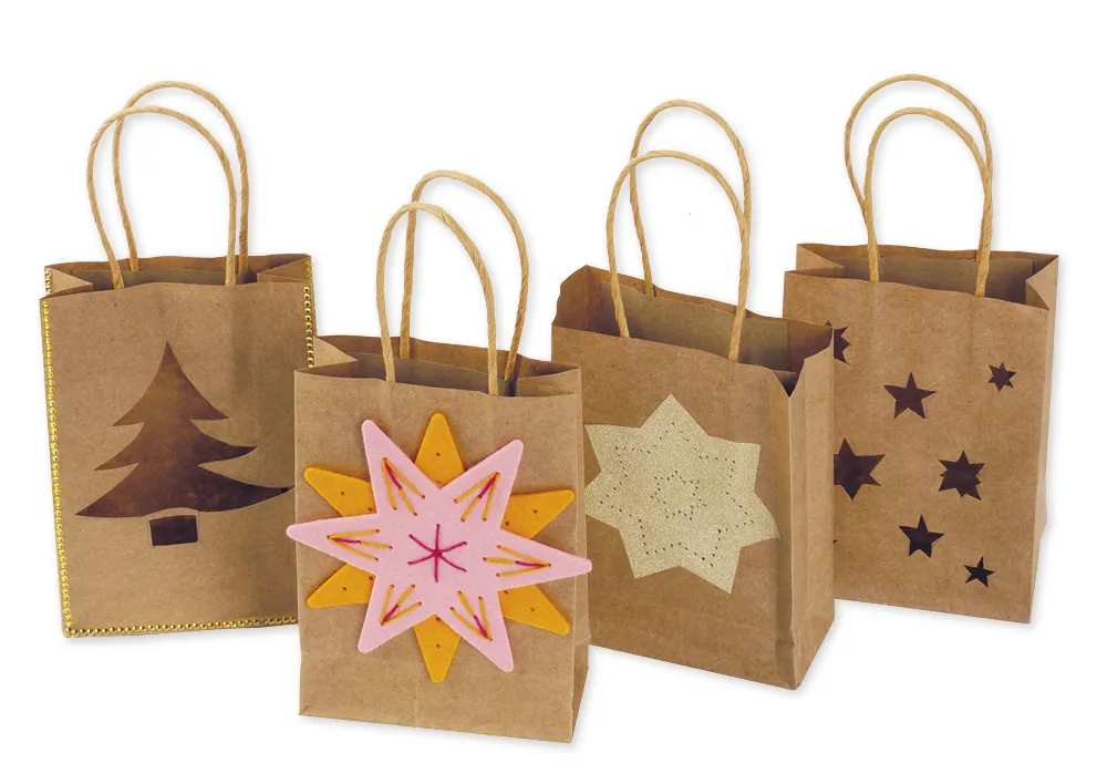 Papiertüten mit Henkel, 16x12x5 cm, 20 Stück