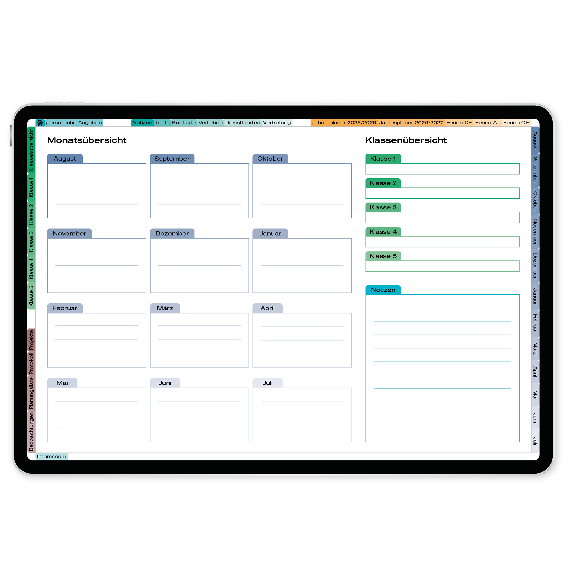 TimeTEX Digitaler Schulleitungs-Planer DigiPlan 2026/2027