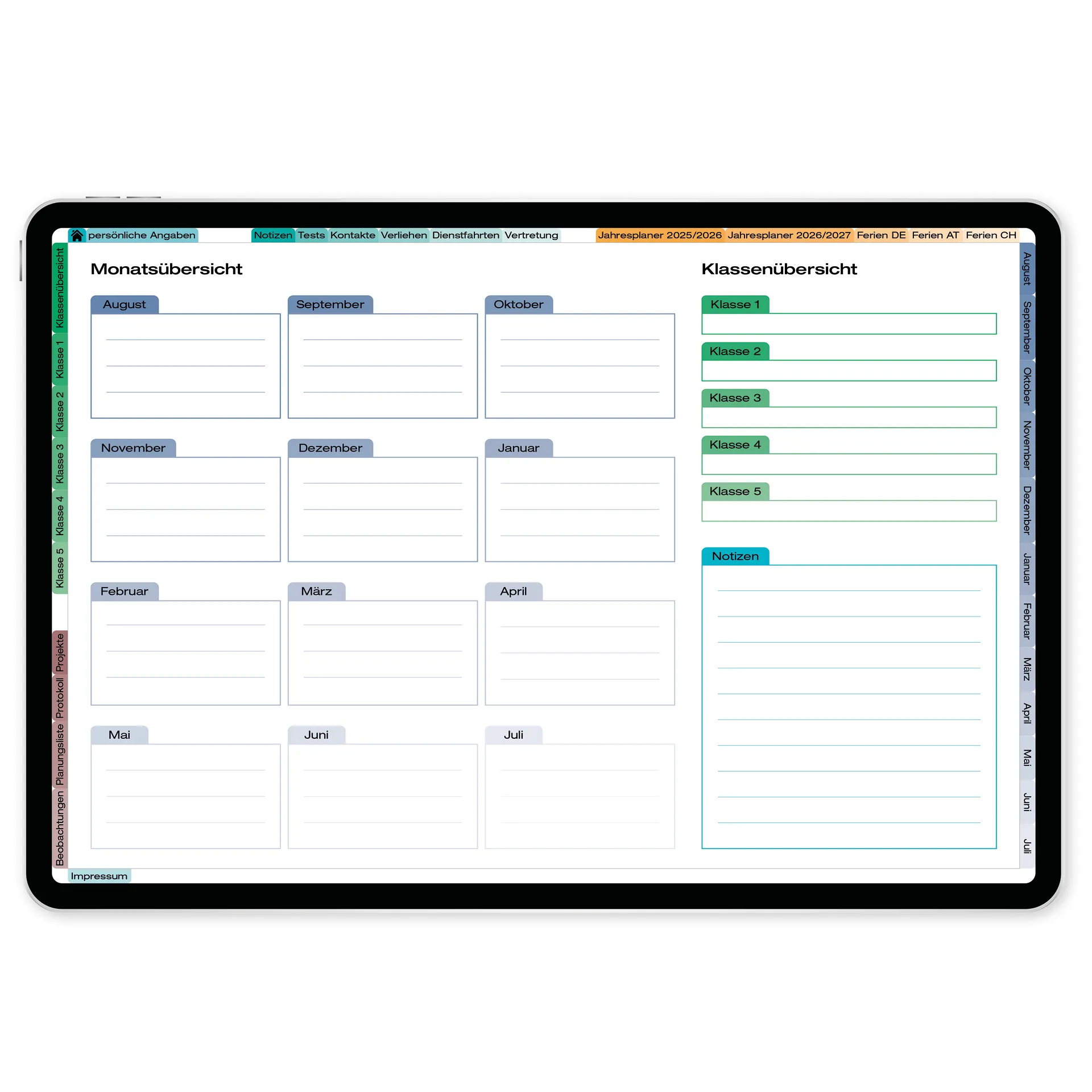 TimeTEX Digitaler Schulleitungs-Planer DigiPlan 2026/2027