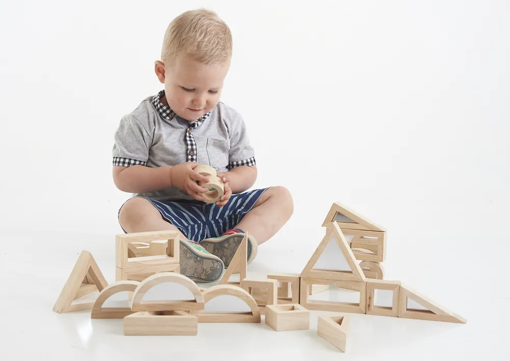 Holzbausteine "Spiegel", 24-tlg.