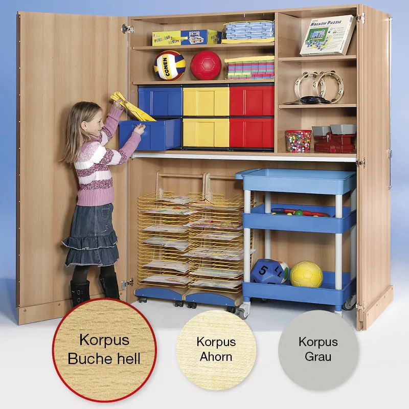 Garagen-Hochschrank XXL, Extratiefe, Trocknungswagen A3, Etagen-Wagen