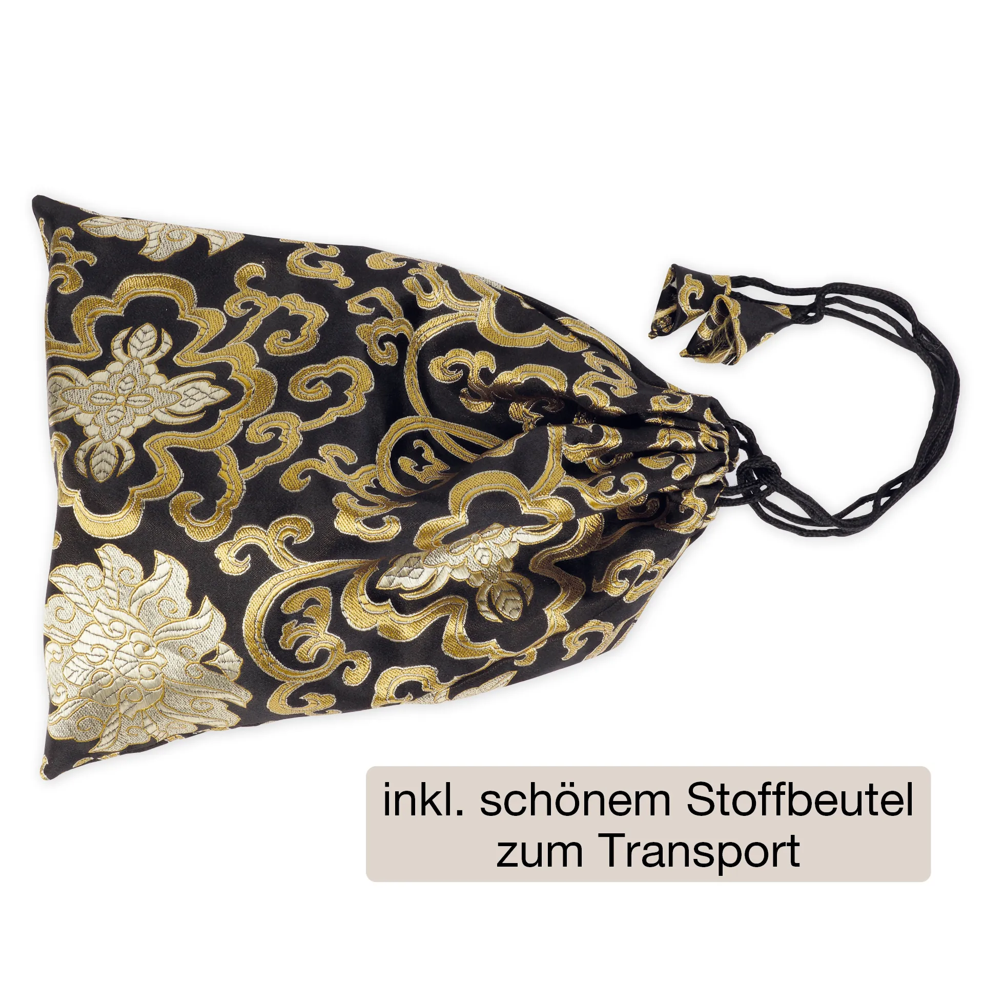 Sångskål "Nepal" i broderad påse, 12 cm ö, ca. 400 gr