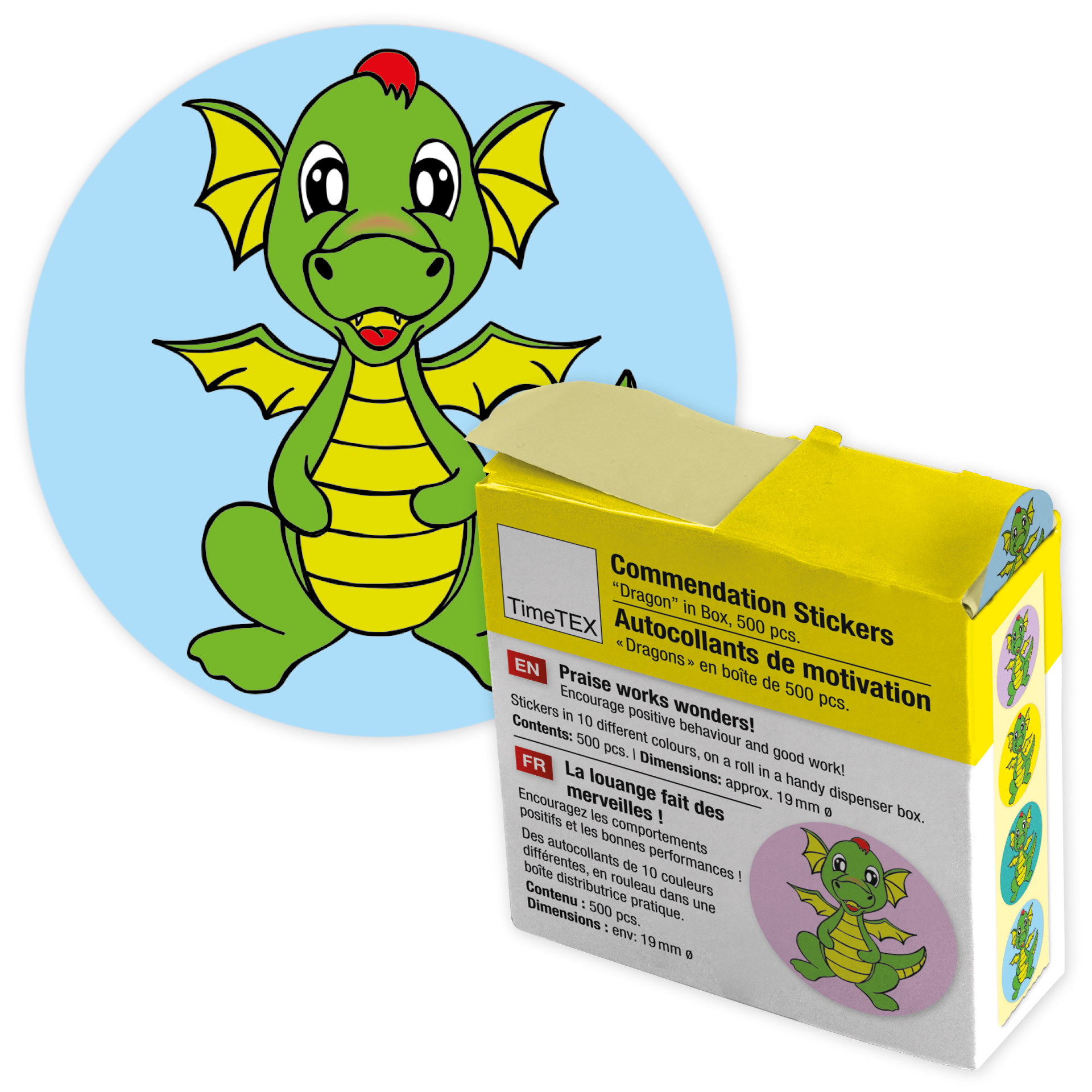 Belöningsklistermärkar "Dragon", 560 st, 19 mm diameter