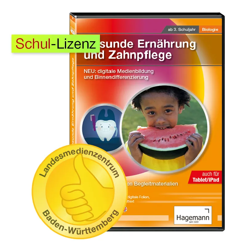 Didaktische DVD "Gesunde Ernährung und Zahnpflege", tabletfähig
