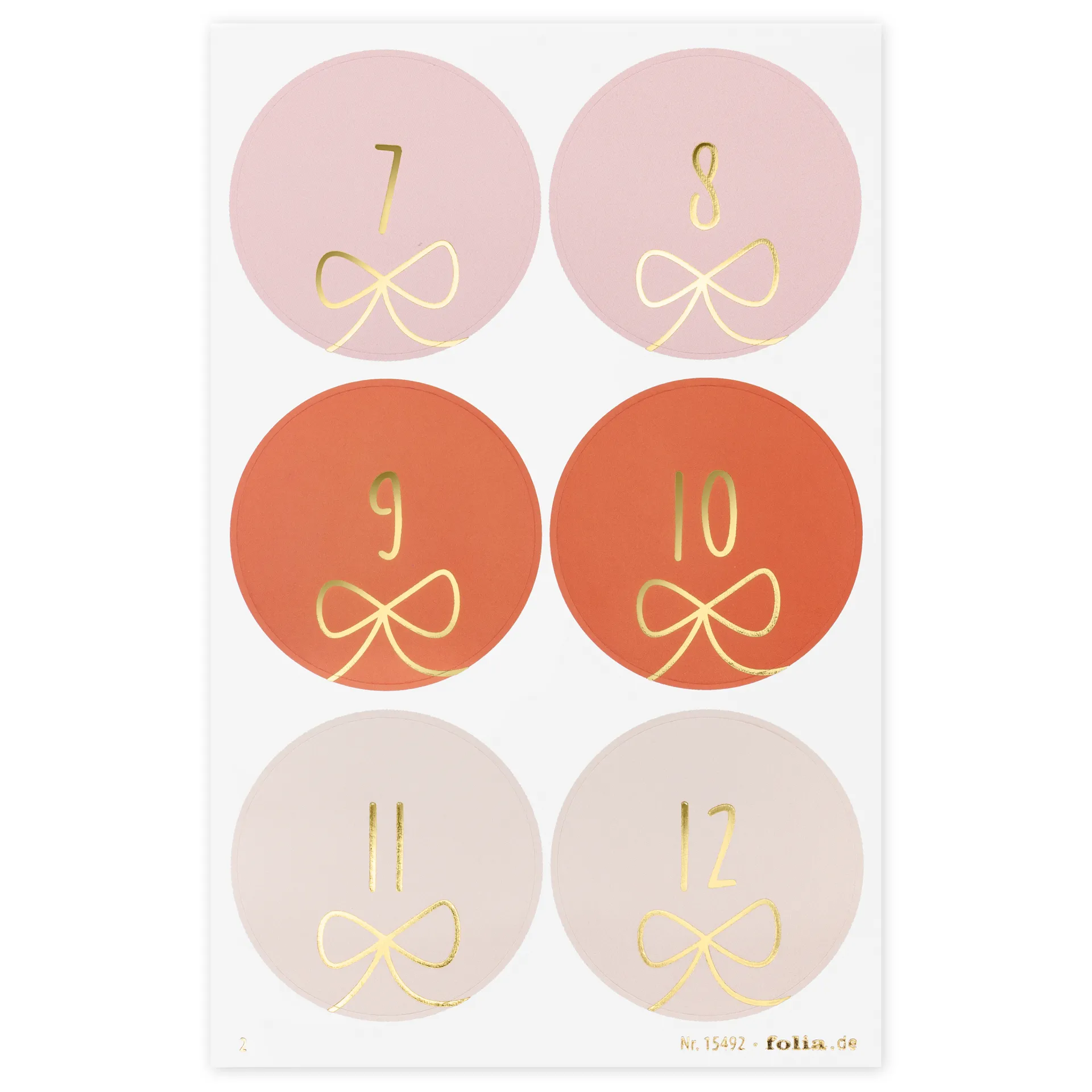 Adventskalender-Aufkleber, 24 Stück