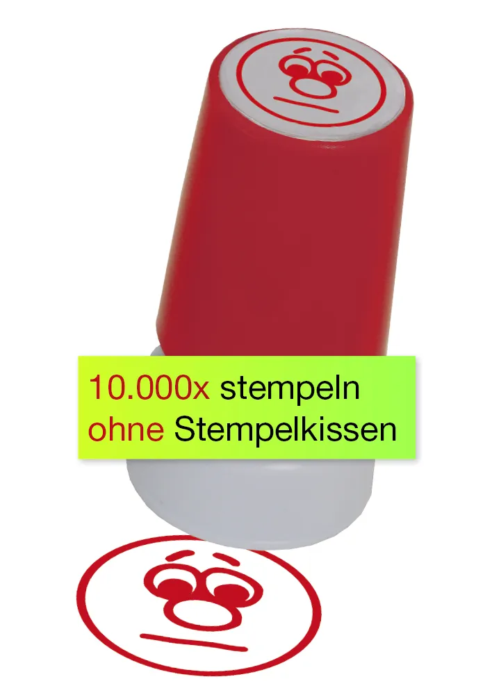 Siebdruck-Stempel "Perpetuum", "Gesicht neutral"