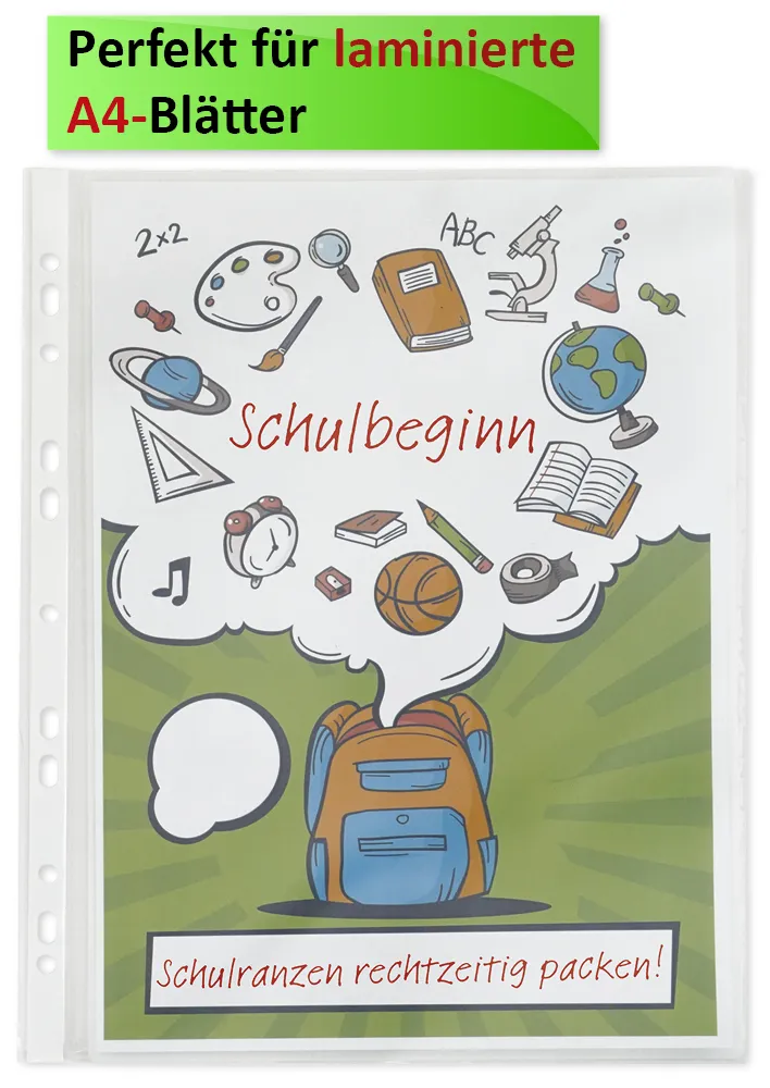 Broschyrhylsor A4+ "lamineringsformat", 80 my, 10 st