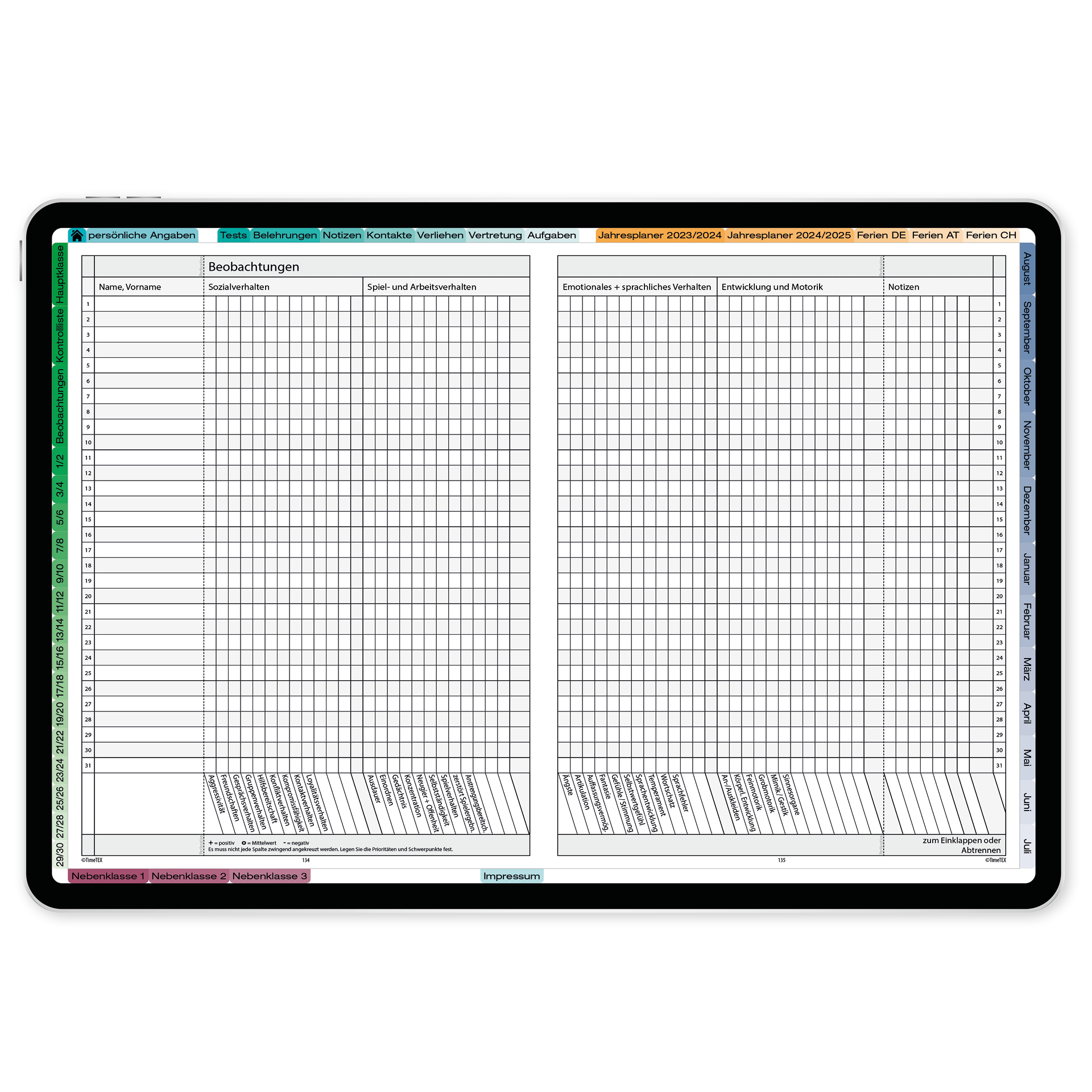 TimeTEX Digitaler Grundschul-Planer DigiPlan 2026/2027
