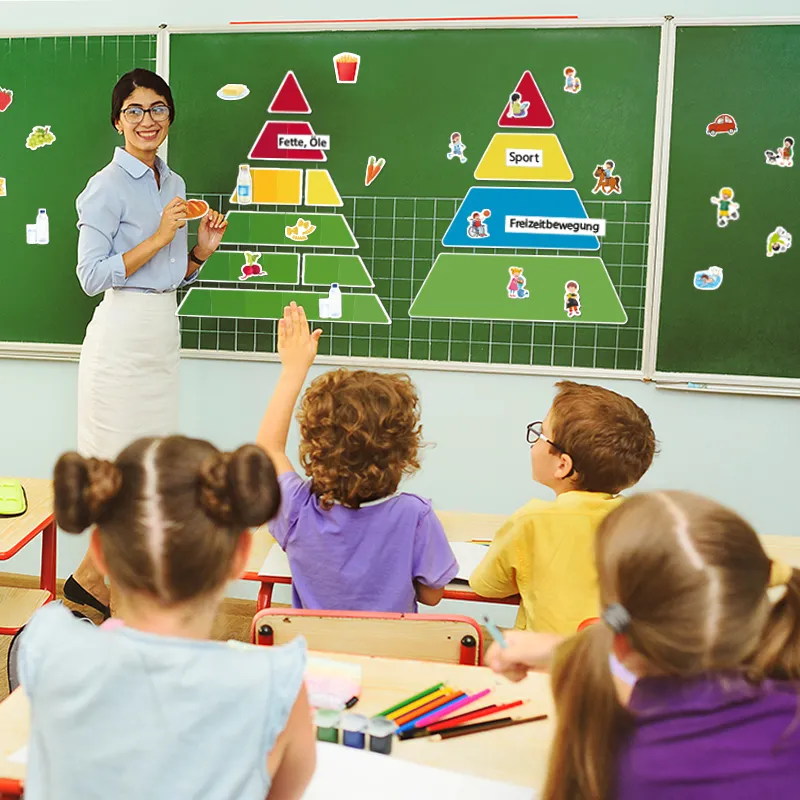 Set Ernährungspyramide & Bewegungspyramide, magnetisch, 114-tlg.