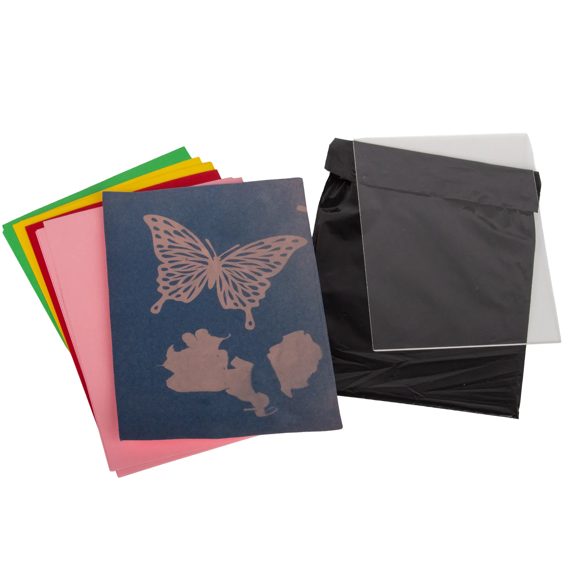 Foto-Solarpapier A5 farbig, mit Fixierscheibe, 16 Blatt