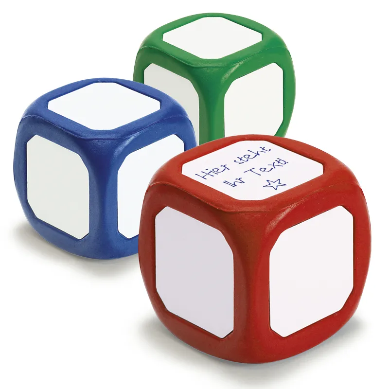 Glansiga kuber med vita ytor, 5,5 cm