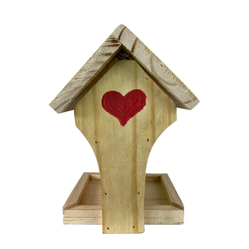 Futter-Haus zum Bemalen, aus Holz, mit Farbe