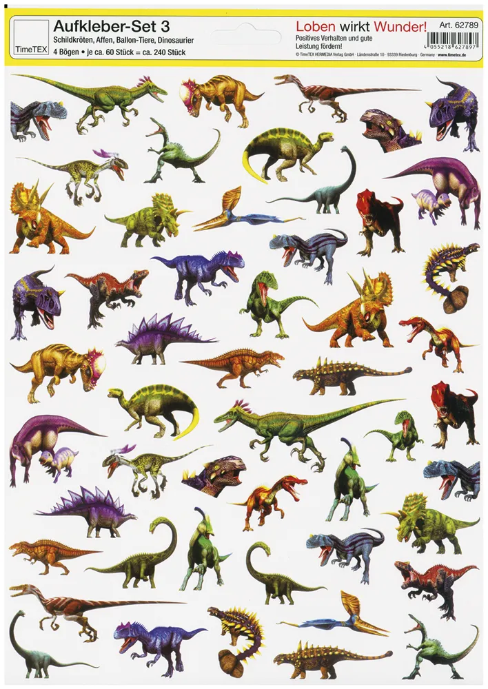 Set Belobigungs-Aufkleber Schildkröten & Co., ca. 240 Stück