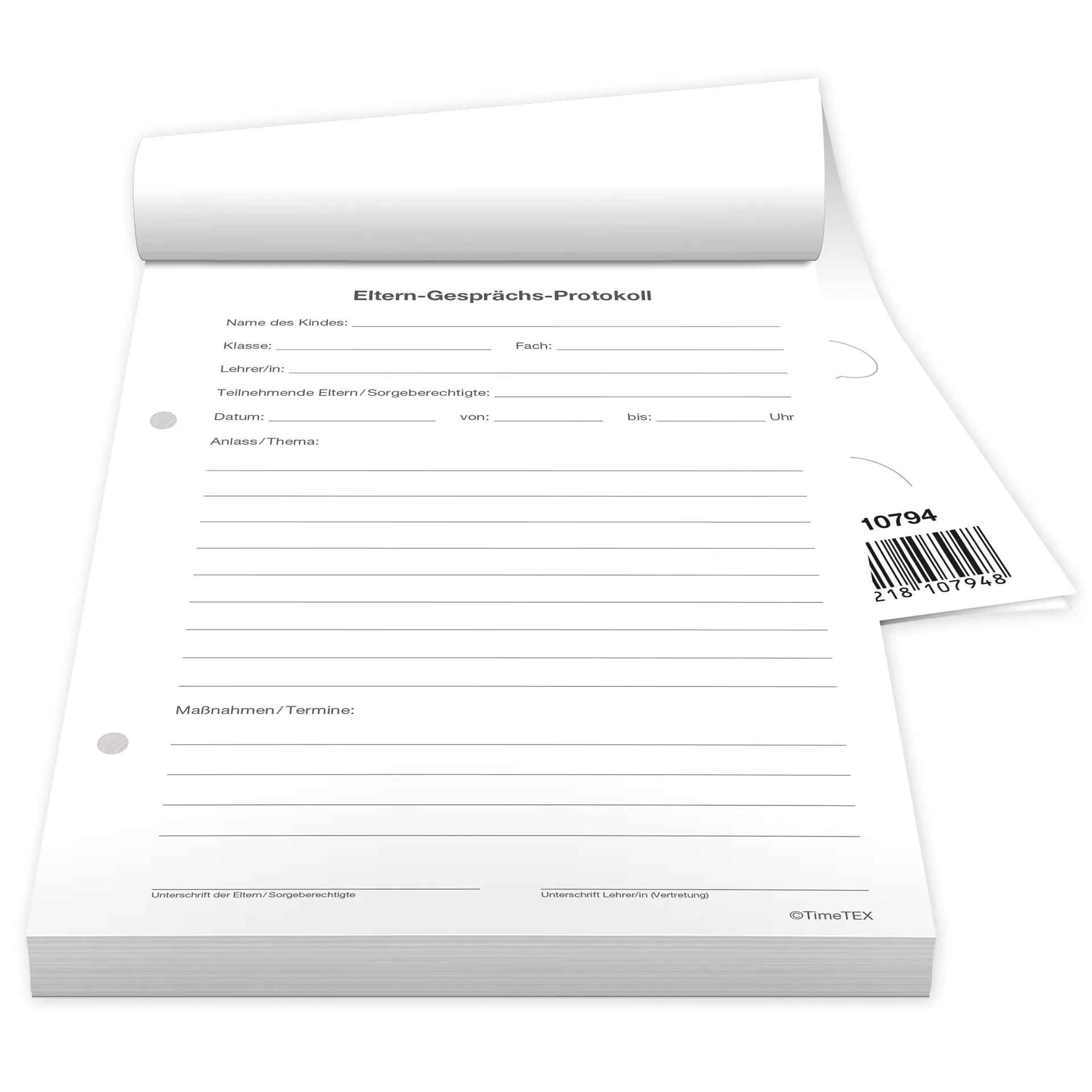 Block Eltern-Gesprächs-Protokoll A5, 50 Blatt mit Durchschlag