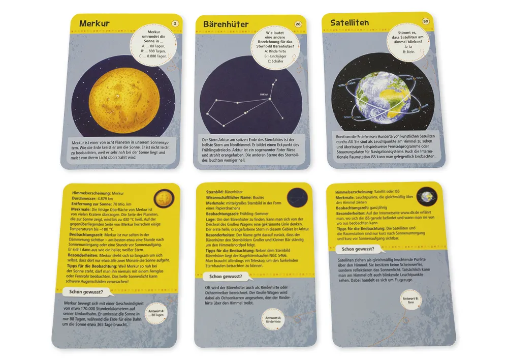 Karten-Set "50 Sternbilder & Planeten - entdecken und bestimmen"