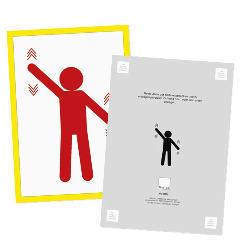 Planșe XL cu activități, A4, "învățare prin mișcare", magnetice, 26 de piese