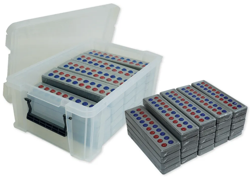 Klassensatz ABACO für 20-er Zahlenraum, rot-blau 5er-Wechsel, 24-tlg., in Box