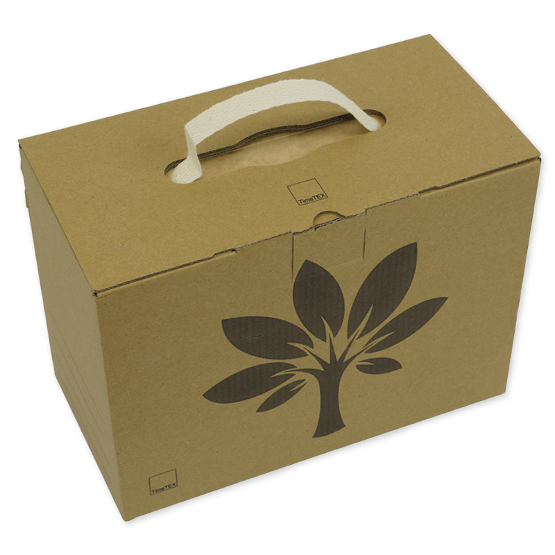 TimeTEX Natura-Kartei-Koffer A5, aus Pappe