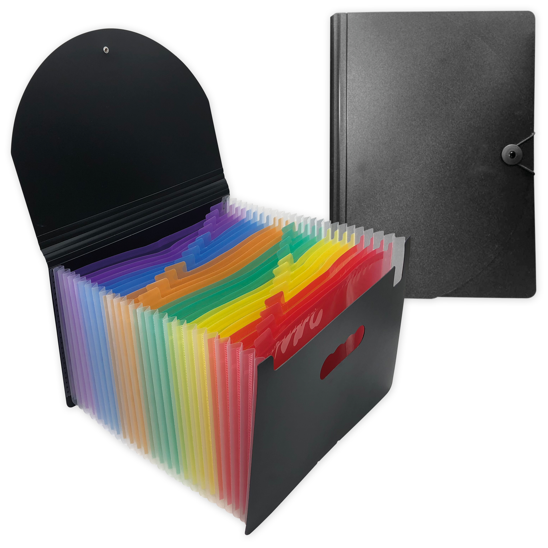 TimeTEX Steh-Fächermappe A4-Plus XXL mit Verschluss-Gummi, 25 Fächer