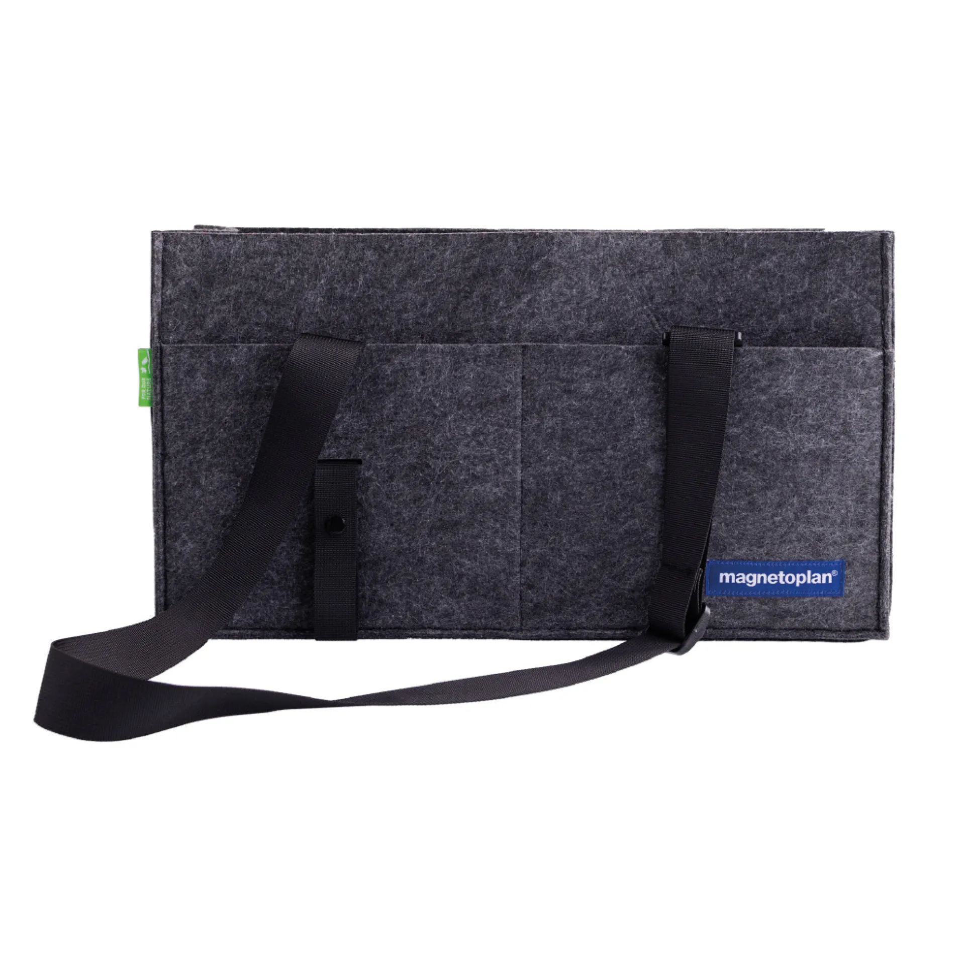 Fächer-Tasche aus Filz, faltbar, anthrazit