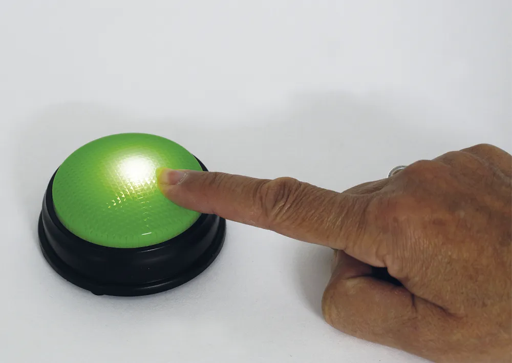 Antwoord buzzers 4-delige set, licht & signaaltonen