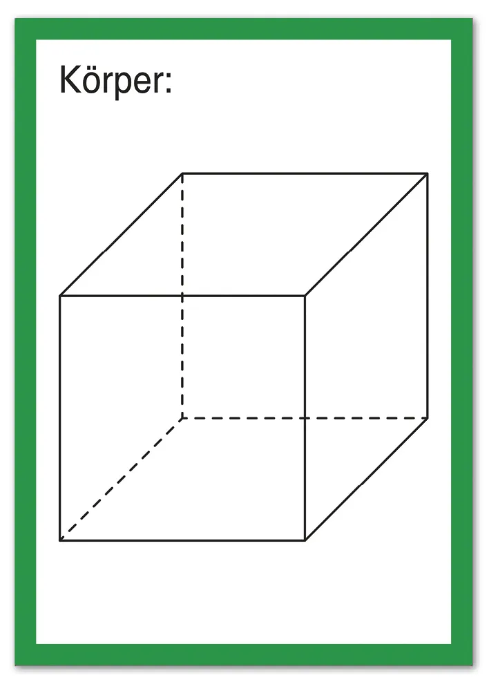 TimeTEX Karten "Geometrische Körper" aus Pappe A4, magnetisch, 57-tlg.