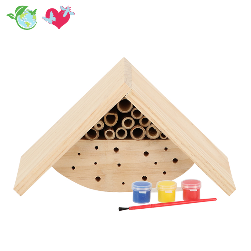 Wildbienen-Hotel zum Bemalen, aus Holz