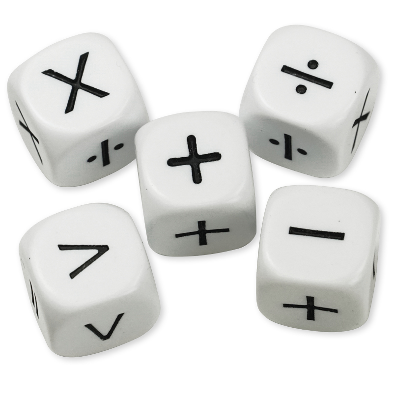 TimeTEX Set Würfel Rechenzeichen 5-tlg., 16 mm