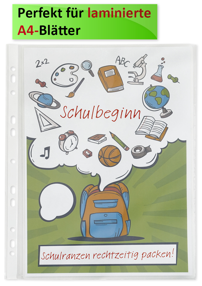 Broschyrhylsor A4+ "lamineringsformat", 80 my, 100 st