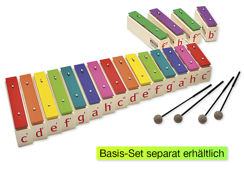 SONOR Klingende Stäbe, Chromatische Ergänzung, mit Notenaufdruck, KS 40 L BW