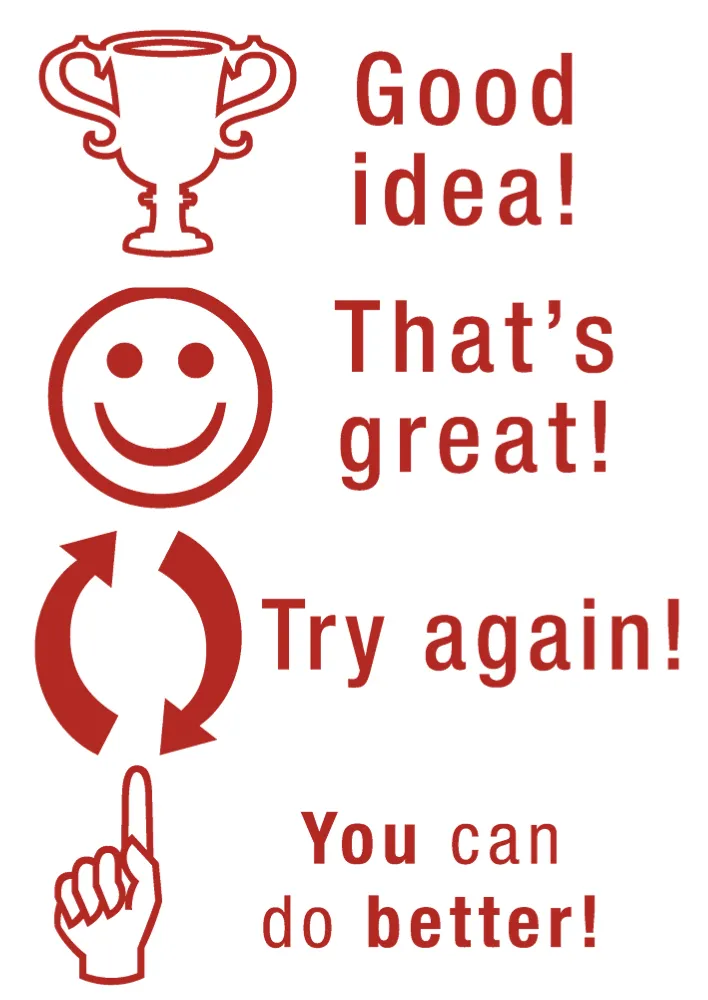 Siebdruck-Stempel "Perpetuum", 4 in 1, "Good idea"