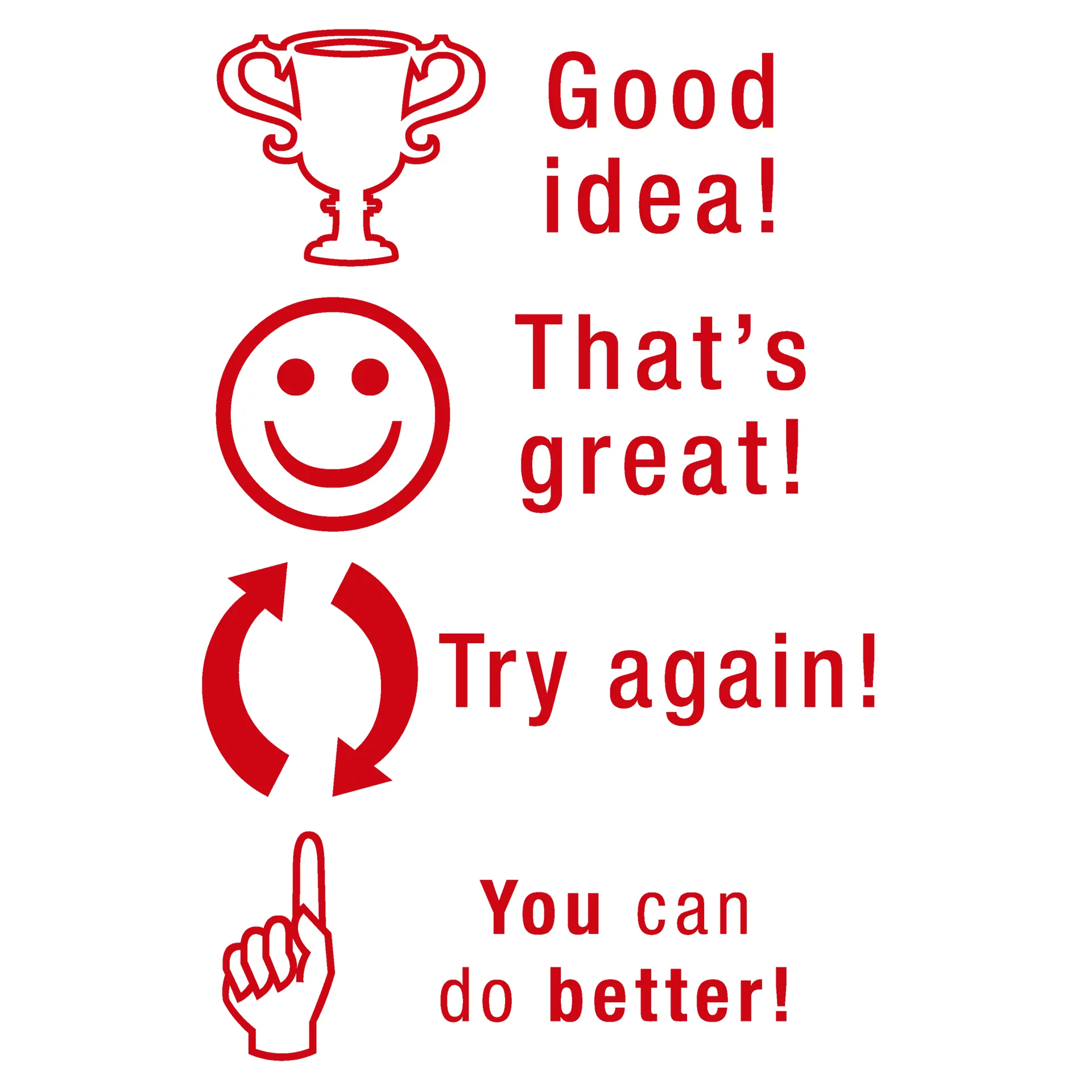 Siebdruck-Stempel "Perpetuum", 4 in 1, "Good idea"