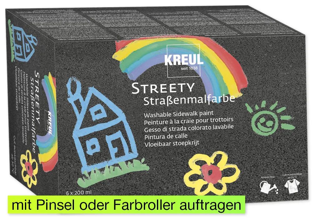 Set Streety Straßen-Malfarbe à 200 ml, 6-tlg.