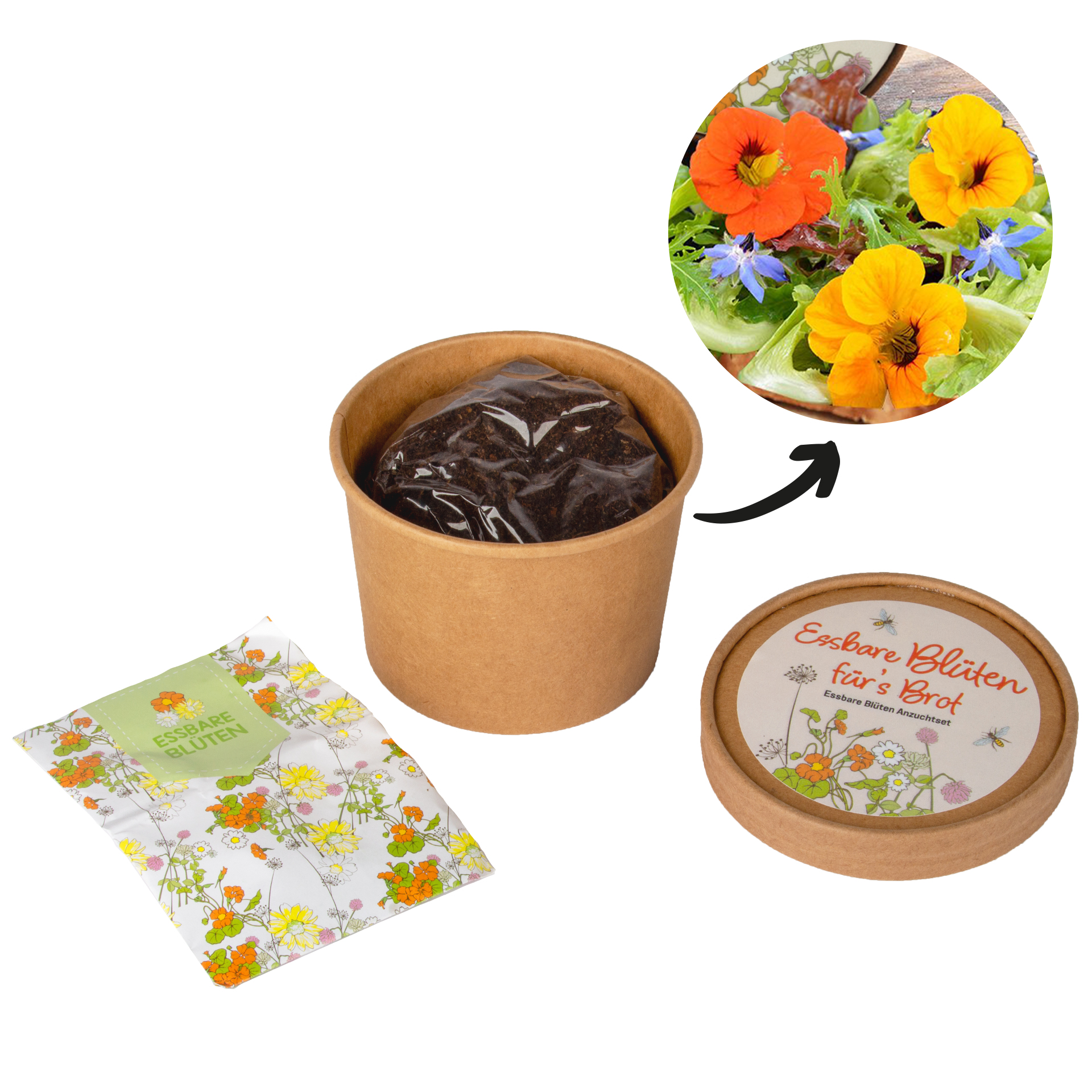 Zuchtset "Butterbrot-Blüten", 4-tlg.