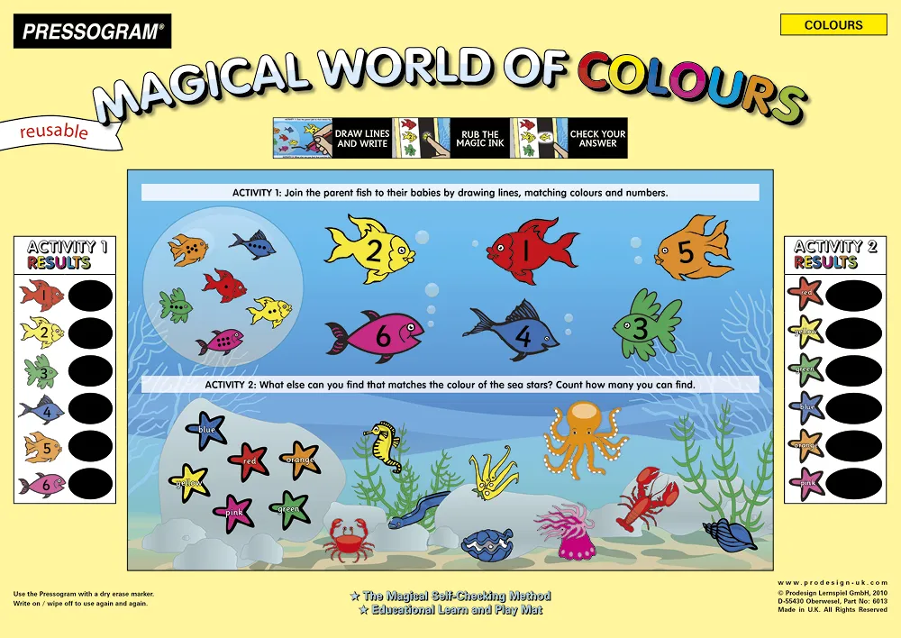 TimeTEX Zaubertafel "Welt der Farben" Englisch