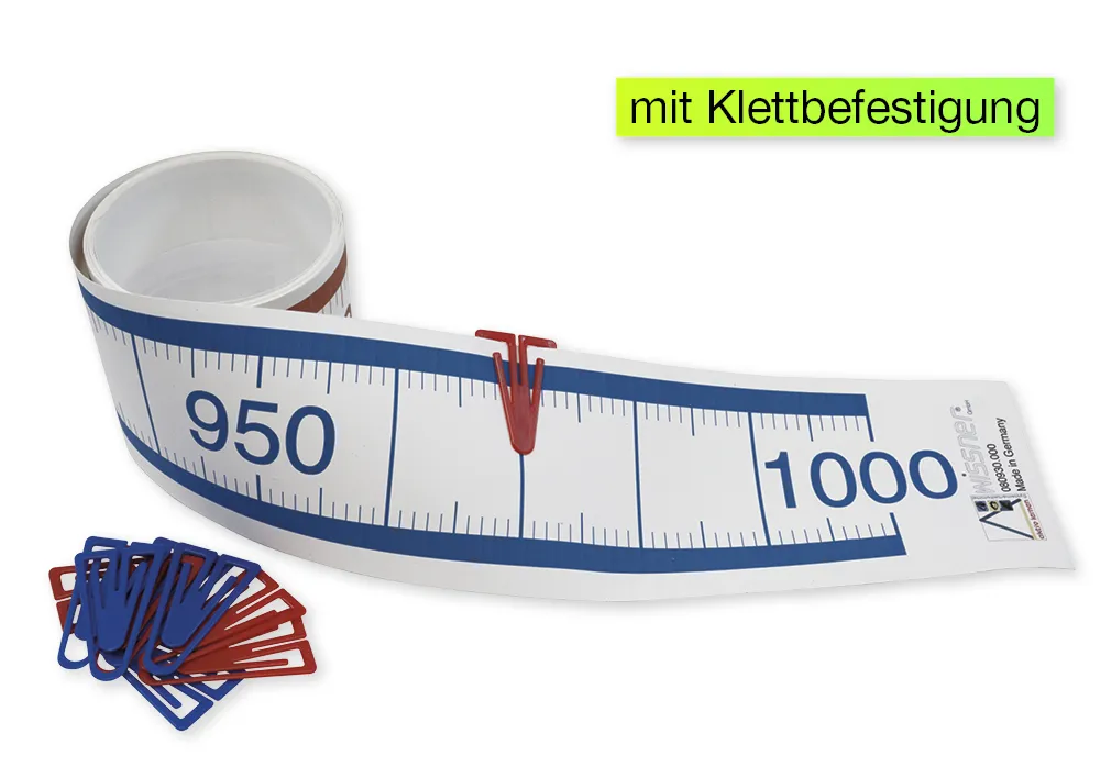 Demo-Zahlenstrahl-Rechenband mit Klettpunkten, 5 m, 1-1.000