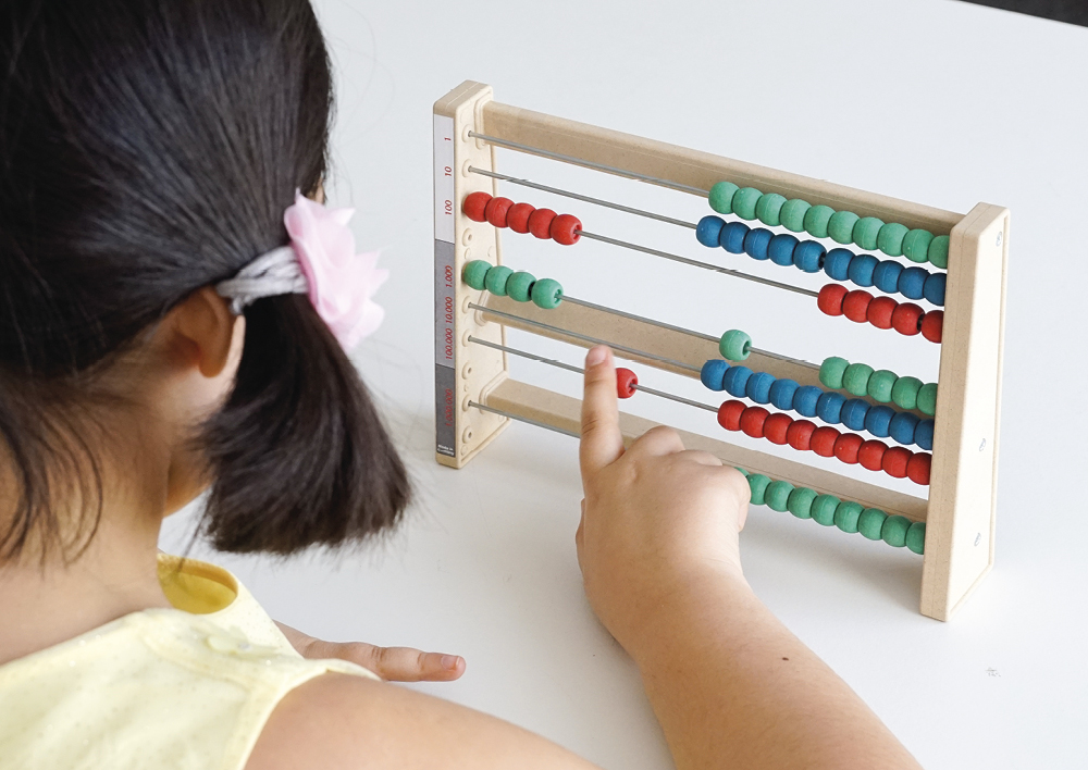 Montessori beräkningsram av RE-Wood, 7 rader/7 siffror "Montessori Premium"