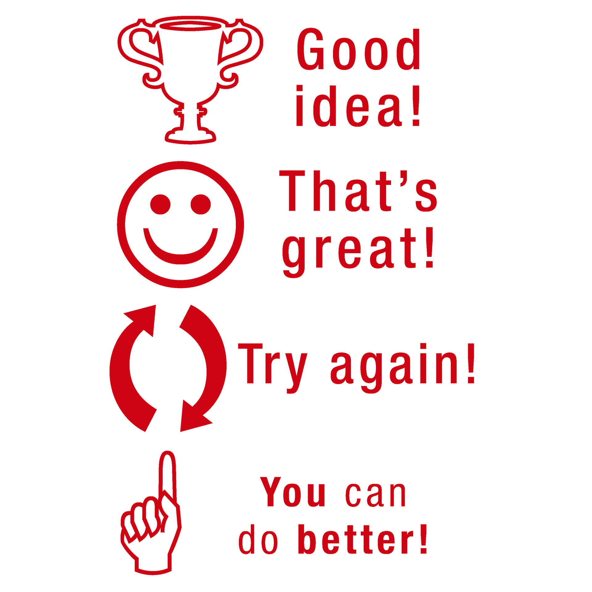 Siebdruck-Stempel "Perpetuum", 4 in 1, "Good idea"