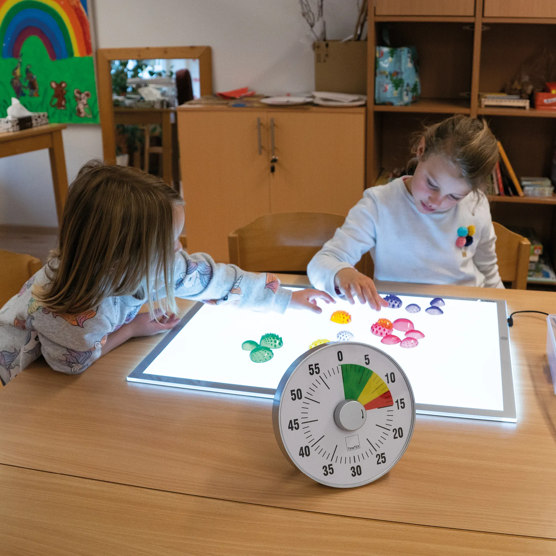 TimeTEX Tylus laikmatis XL, 32 cm, su šviesoforo spalvų laiko disku