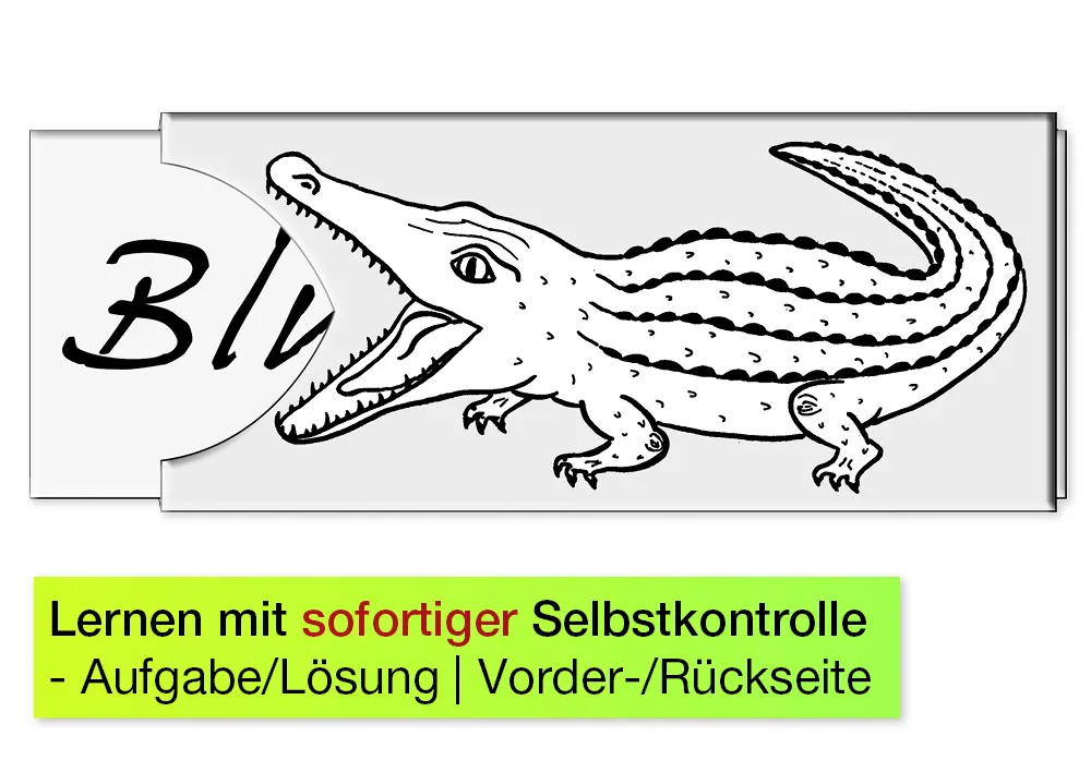 Leseschieber Wort-Krokodil