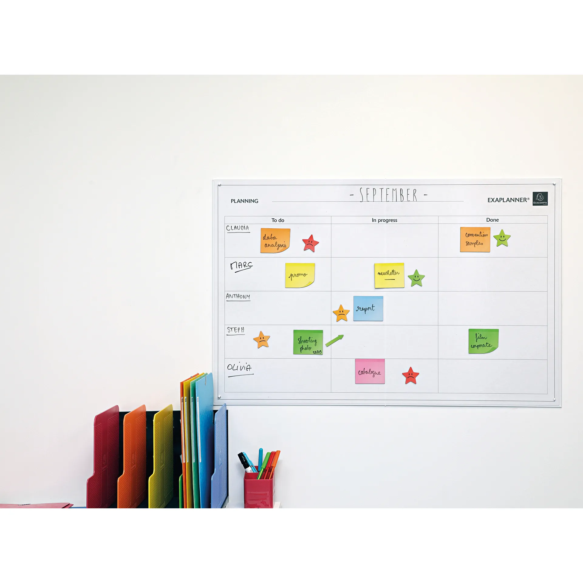 Sorteerrek "regenboog", 4 vakken, variabel