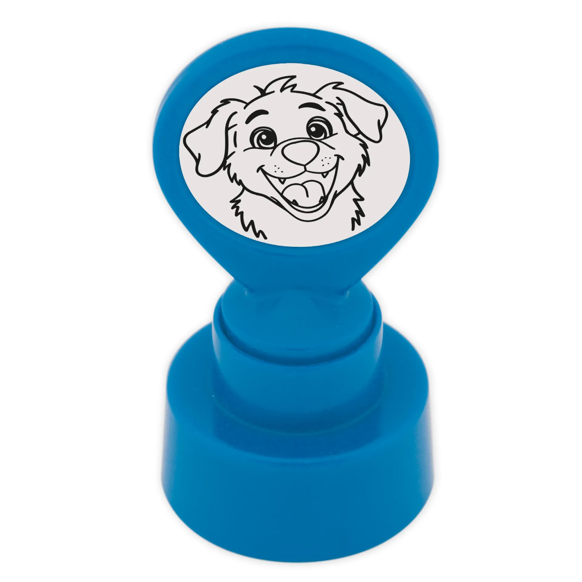 Siebdruck-Stempel "Perpetuum" rund "Hund"